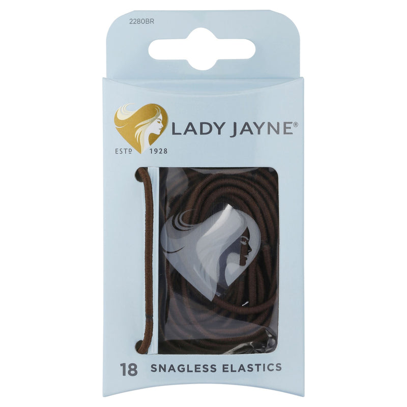 Lady Jayne Brown Snagless Elastics - Pk18