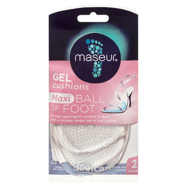 Gel ball of foot cushions providing all-day comfort and support, ideal for high and low heels, reducing metatarsal pressure.