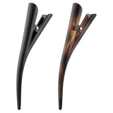 Lady Jayne Ibis Clips in black and tortoise shell, featuring strong jaws and spring action for secure hair styling.