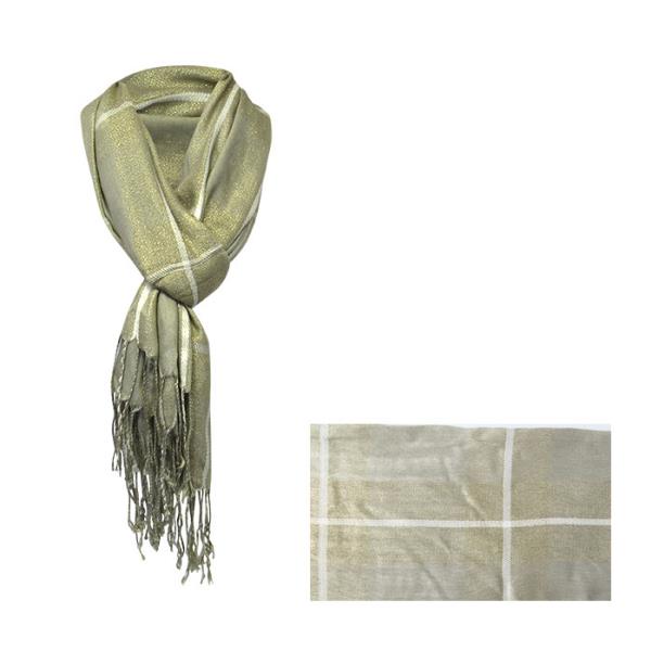 Luxurious Shimmering Gold Scarf in synthetic cotton, 70 cm x 170 cm, perfect for elevating any outfit with elegance.