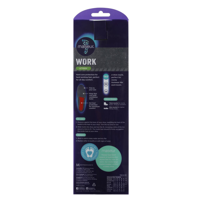 Footcare Work Insoles, 1 pair