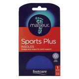 Footcare Sports Plus Insoles with shock-absorbing foam and unique arch shape for ultimate comfort and support in active lifestyles.