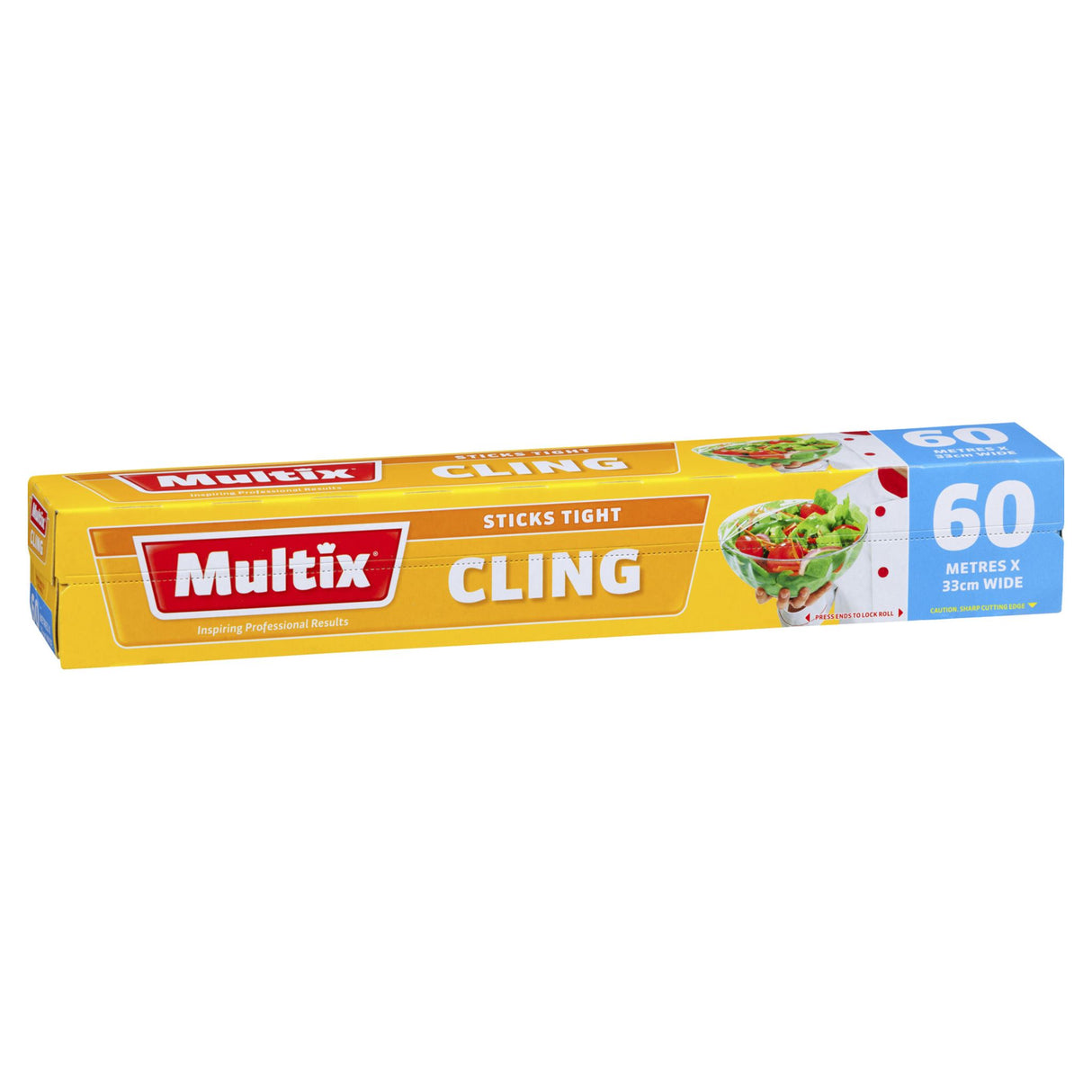 Multix Cling Wrap, 60m x 33cm, offers an airtight seal for freshness, microwave-safe, BPA-free, and PVC-free food storage.