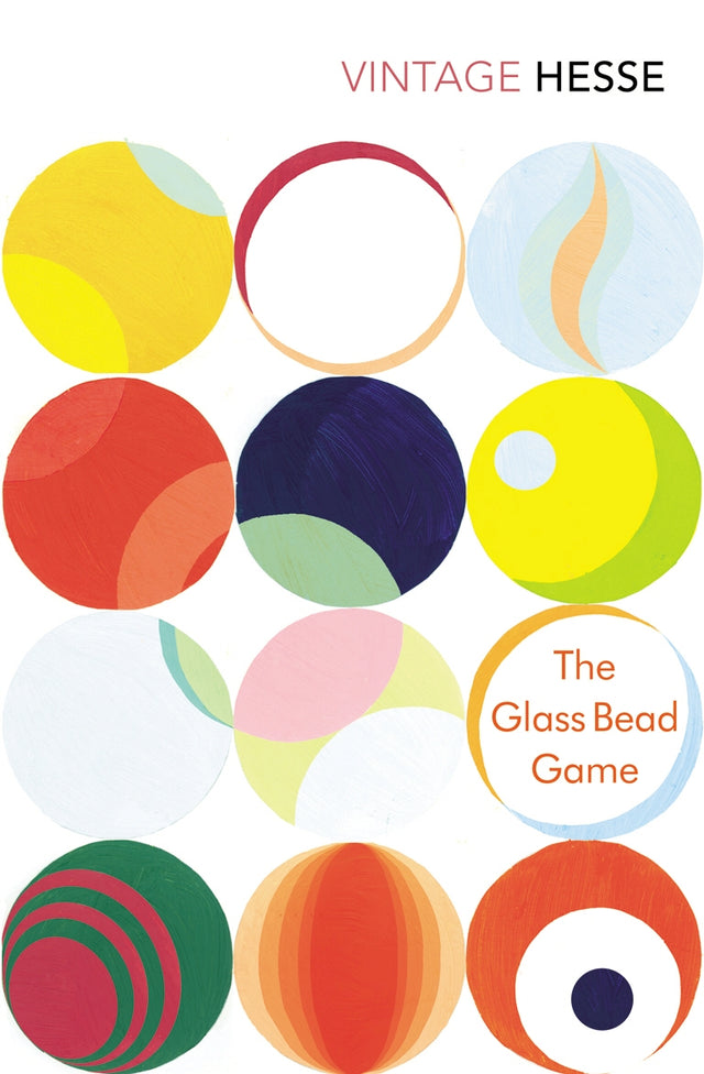 Cover of Hermann Hesse's 'The Glass Bead Game', a philosophical novel exploring intellect and art in the 23rd century.