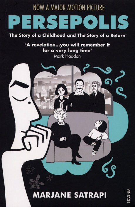 "Illustrated collection of Persepolis I & II highlighting Marjane Satrapi's childhood and identity during Iran's tumultuous history."