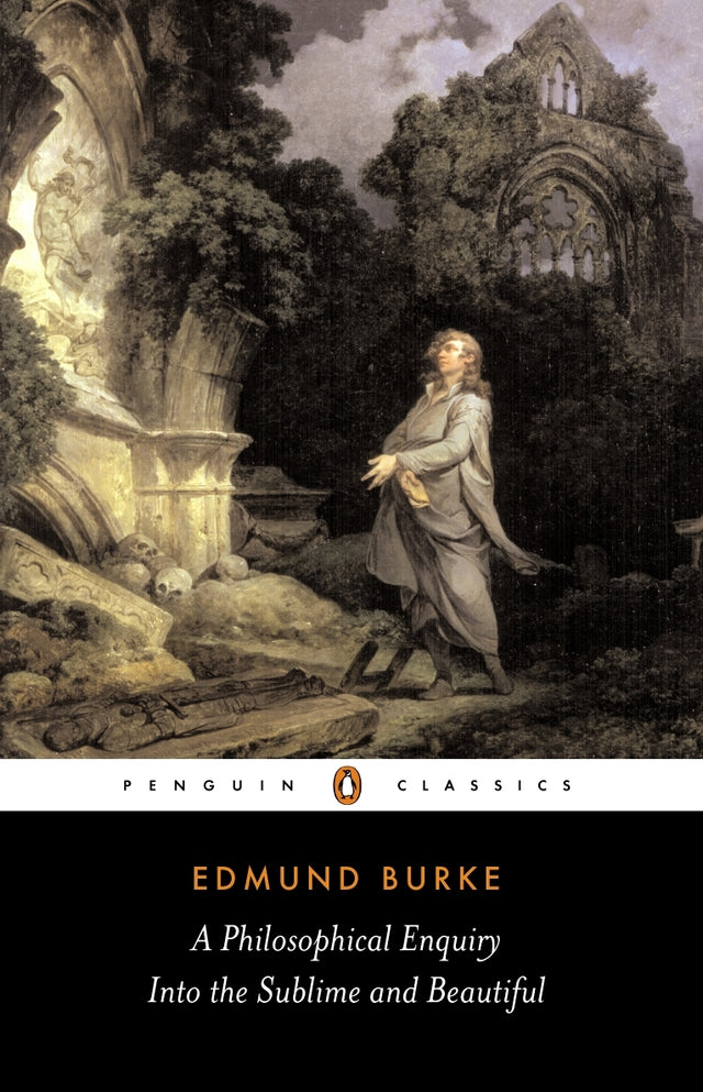 Cover of 'A Philosophical Enquiry into the Sublime and Beautiful' by Edmund Burke, exploring aesthetics and human emotion.