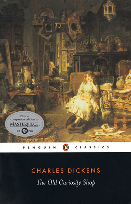 Victorian literature classic "The Old Curiosity Shop" by Dickens, featuring charming illustrations and insightful notes.
