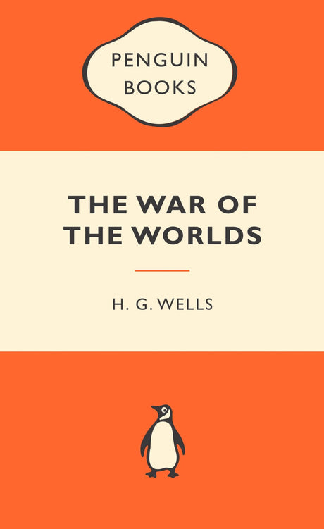 A-format paperback edition of H.G. Wells' 'The War of the Worlds,' featuring Martian invasions and themes of survival.