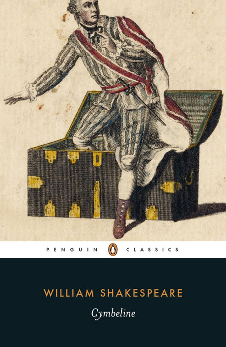 Cymbeline book cover featuring Shakespeare's themes of love, loyalty, and betrayal in a B-format paperback edition.