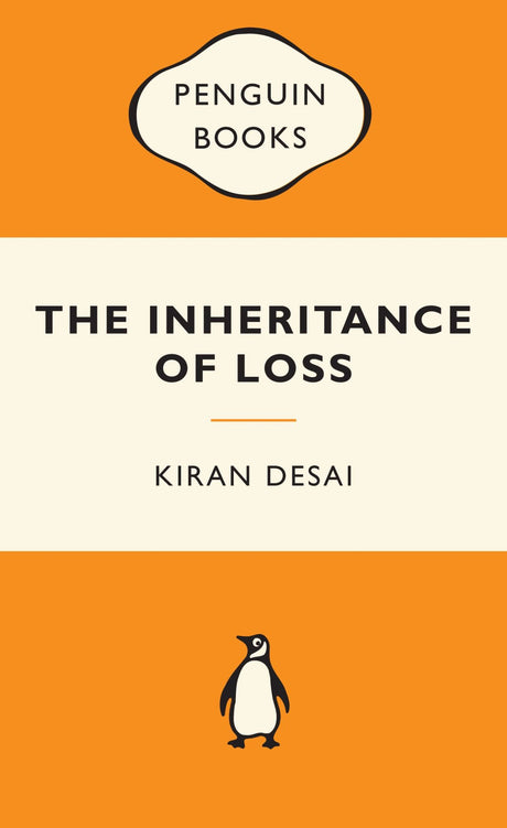 Cover of "The Inheritance of Loss: Popular Penguins," showcasing the Himalayas and illustrating themes of exile and identity.