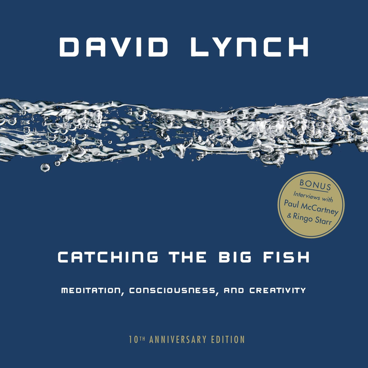 Cover of *Catching The Big Fish* by David Lynch, exploring creativity and Transcendental Meditation with insights from music legends.