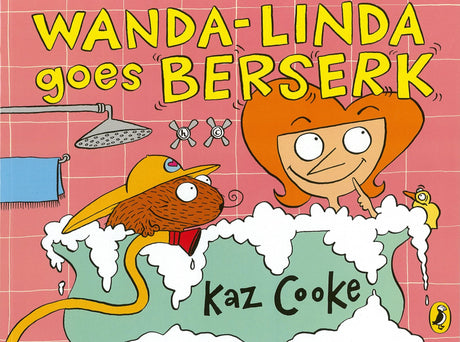 Wanda-Linda Goes Berserk hardcover book cover featuring chaotic illustrations and playful characters for kids aged 3-7.