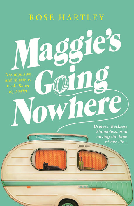 A whimsical trade paperback featuring Maggie Cotton's comedic journey of self-discovery and resilience in a 1960s caravan.