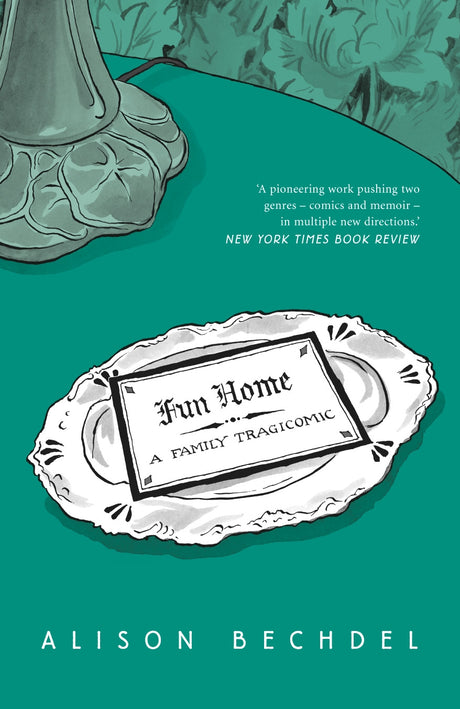 Illustrated cover of 'Fun Home' by Alison Bechdel, depicting a poignant graphic memoir about family, identity, and love.