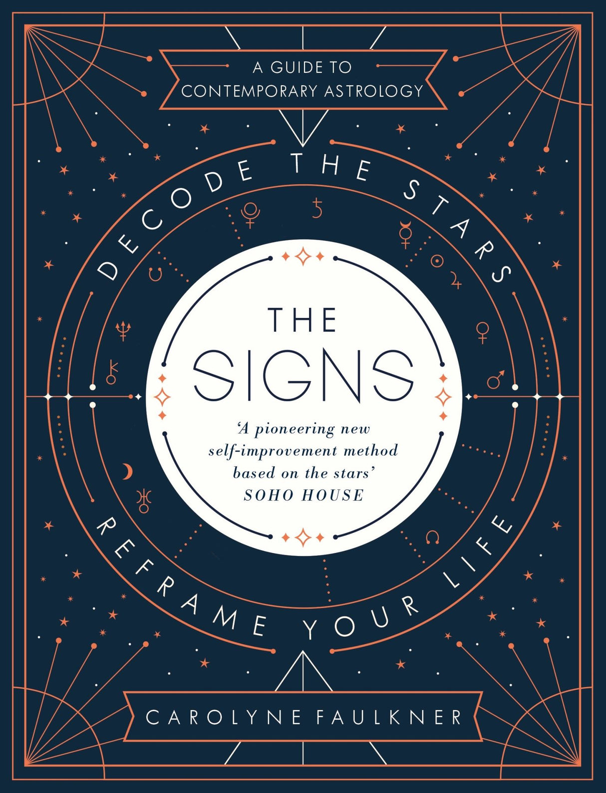 'The Signs' book cover featuring a celestial design, offering insights into how astrology guides personal growth and self-discovery.