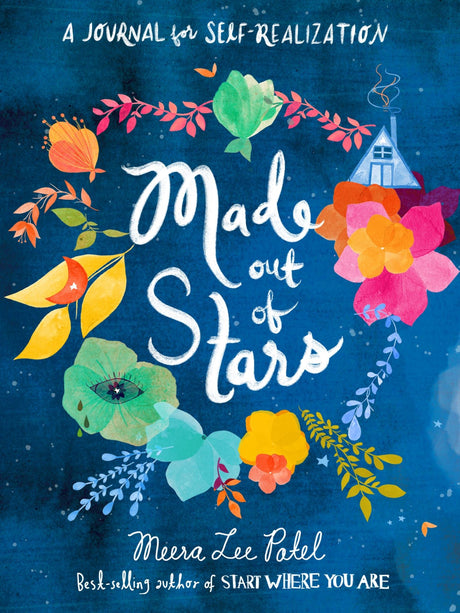 Illustrated guided journal "Made Out of Stars" featuring prompts and watercolor art for self-exploration and personal growth.