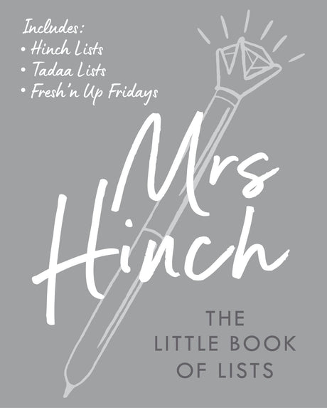 Hardcover book by Mrs Hinch featuring 216 pages of organized lists for productivity and decluttering life.