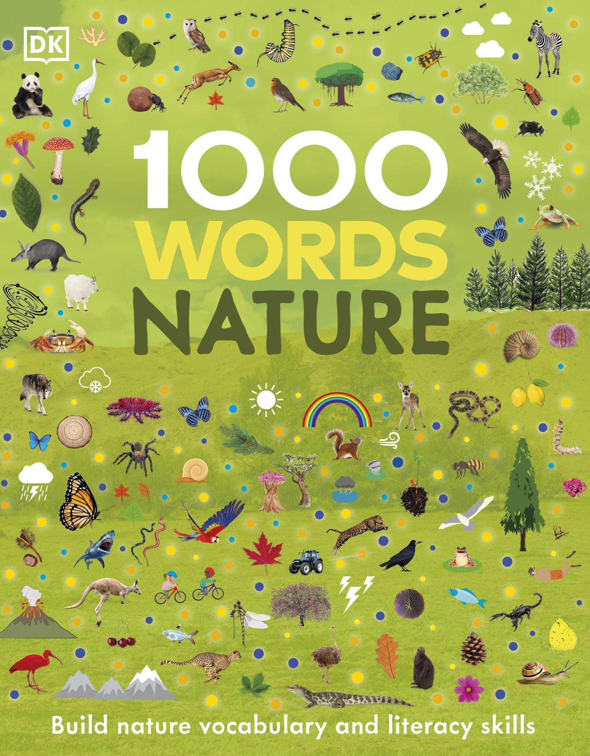 Vibrant picture book for kids featuring 1000 nature words, enhancing vocabulary and sparking curiosity about the environment.