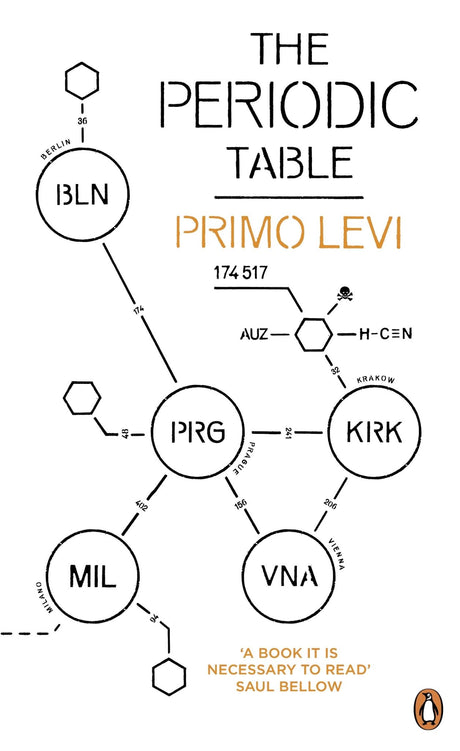 Cover of "The Periodic Table" by Primo Levi, exploring identity and chemistry through personal reflections and historical context.