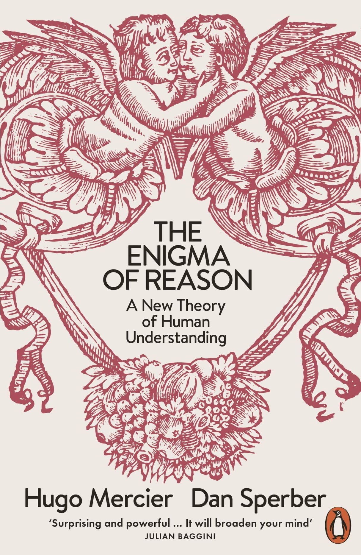 Cover of "The Enigma of Reason," a book exploring the evolution of human reasoning by Hugo Mercier and Dan Sperber.