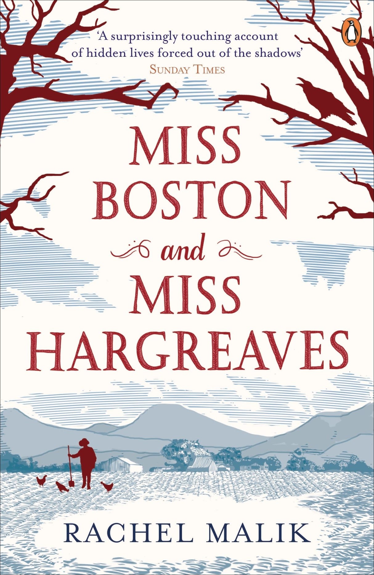 Book cover of 'Miss Boston and Miss Hargreaves', a historical novel about friendship and resilience during WWII.