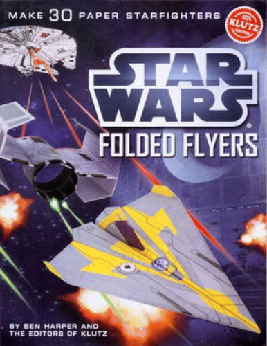 Star Wars Folded Flyers 6PK featuring iconic starships like TIE Fighter and Millennium Falcon for fun paper airplane play.