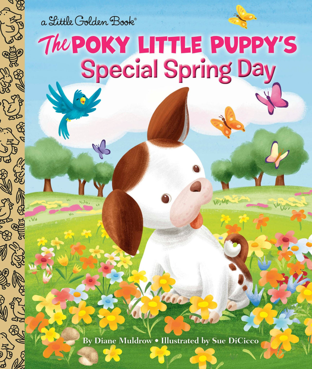 A joyful children's book featuring Poky Little Puppy exploring springtime with vibrant illustrations and engaging adventures.