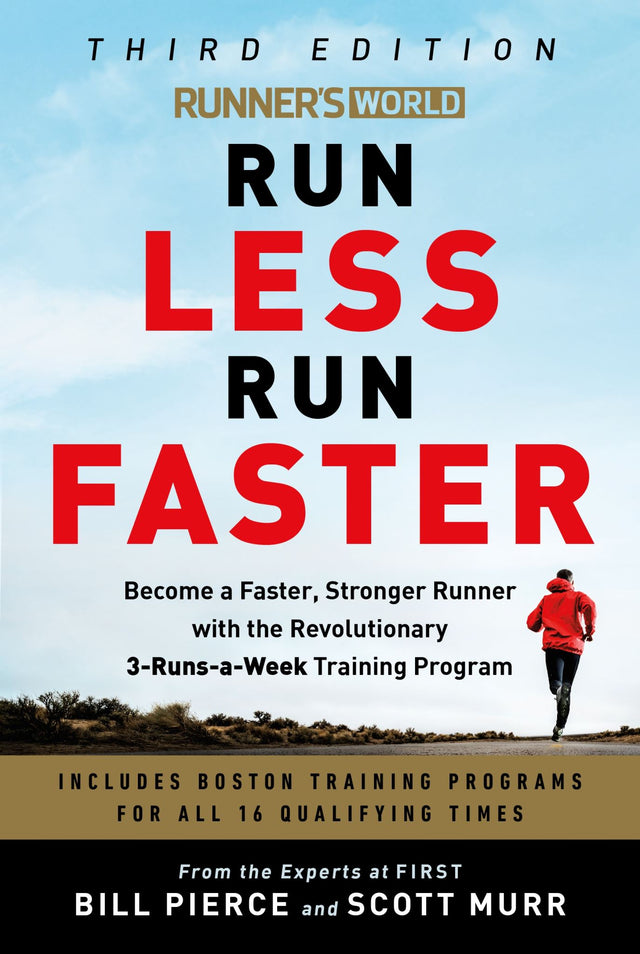 Cover of "Runner's World Run Less, Run Faster," showcasing a guide for efficient running training and performance enhancement.