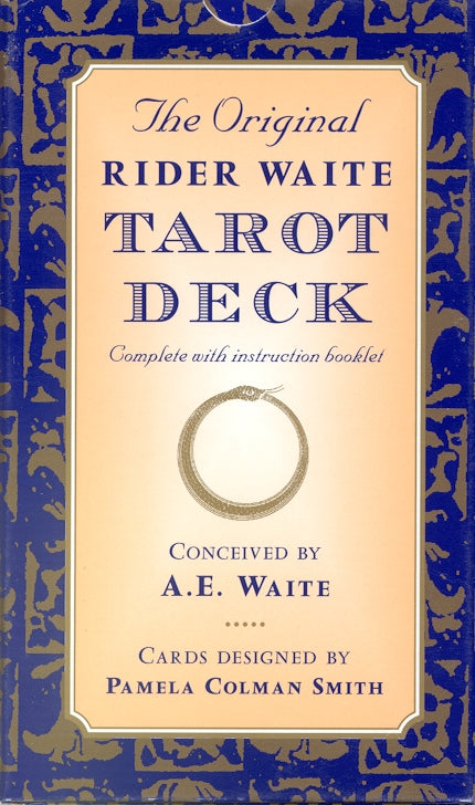 The Original Rider Waite Tarot Deck with 78 illustrated cards and booklet for divination and self-discovery.