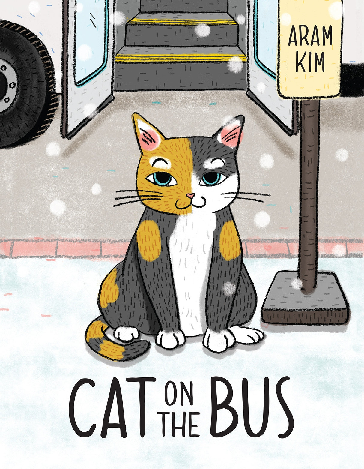 A brave cat embarks on a heartwarming bus journey, meeting a kind gentleman in a charming picture book adventure.