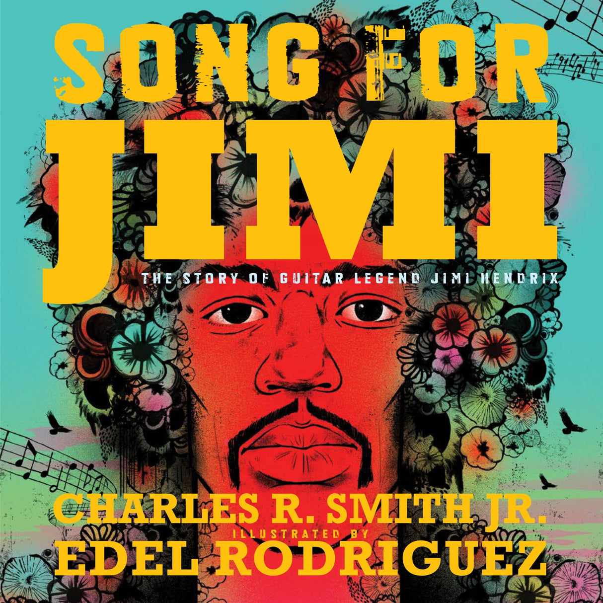 Colorful picture book celebrating Jimi Hendrix's life, blending lyrical storytelling with vibrant illustrations.