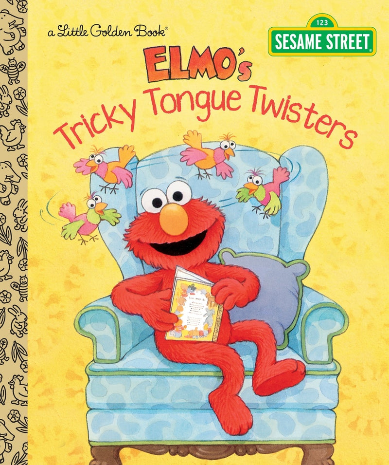 Little Golden Book -  Elmo's Tricky Tongue Twisters (Sesame Street)