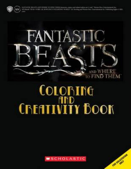 "Colouring book featuring 80 magical illustrations and prompts from 'Fantastic Beasts' for endless creativity and fun."