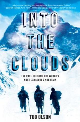 Hardback novel 'Into the Clouds' detailing harrowing K2 expeditions, survival challenges, and climbers' courage over 15 years.