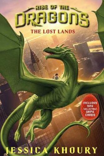 Hardback novel "The Lost Lands" features dragons, magic, and collectible game cards in an epic adventure of heroism.