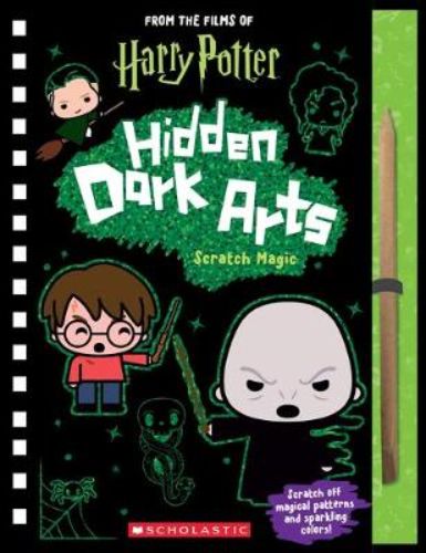 Interactive scratch art book featuring Harry Potter scenes, a stylus, and activities to unleash creativity and imagination.