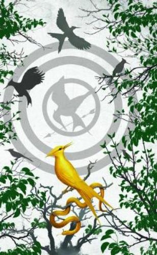 Soft-touch journal featuring mockingjays, 192 lined pages, and a ribbon placeholder for fans of The Hunger Games series.