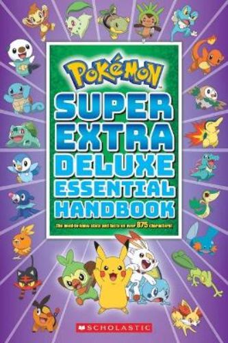 Brightly colored guidebook featuring 560 pages of essential info on over 900 Pokémon, perfect for trainers of all ages.