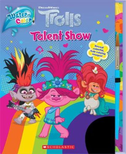 Activity book featuring Trolls characters with a magical water paintbrush for creative fun and games. Ideal for ages 3+.