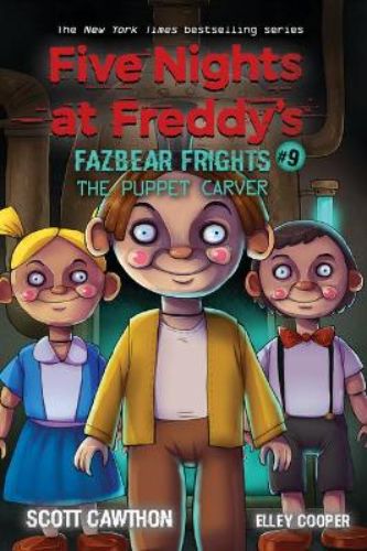 Cover of "The Puppet Carver," a chilling FNAF novella collection with captivating artwork and spine-tingling stories.