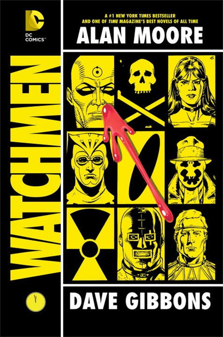 "Cover of 'Watchmen: International Edition' featuring iconic characters in a gripping alternate reality narrative."