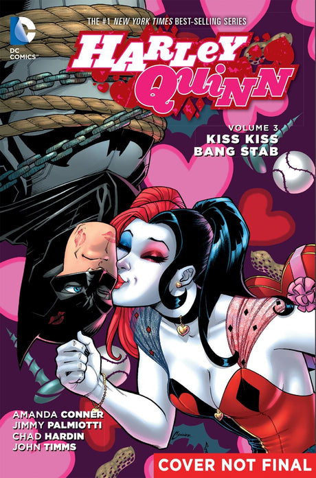 Harley Quinn Vol. 3 trade paperback featuring quirky adventures, vibrant art, friendly chaos, and romance in Gotham.