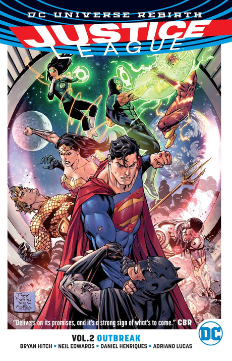 Justice League Vol. 2 (Rebirth) trade paperback featuring heroes uniting against ancient evil, with stunning art by Tony S. Daniel.