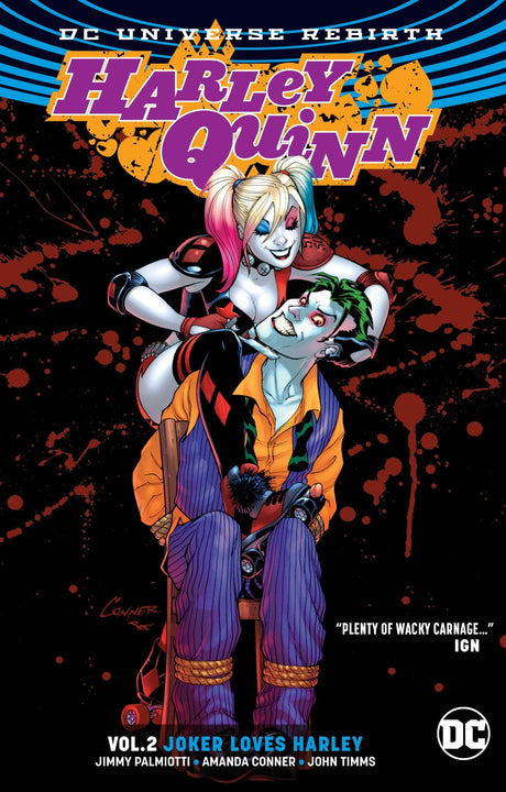 "Harley Quinn Vol. 2: Joker Loves Harley trade paperback showcasing vibrant adventures and characters from the DC Universe."