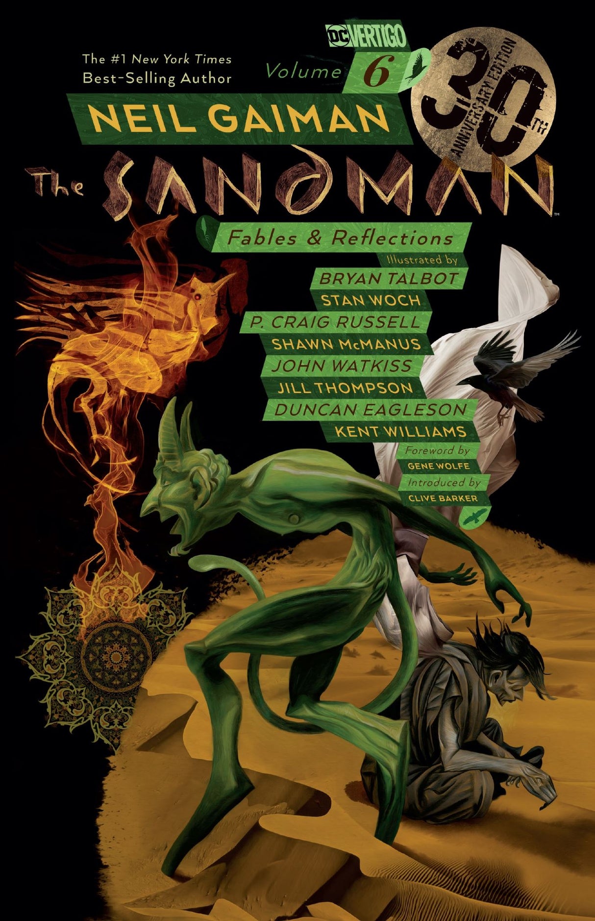 30th Anniversary Edition of The Sandman Vol. 6, featuring Morpheus and tales of history, myth, and fantasy in stunning visuals.