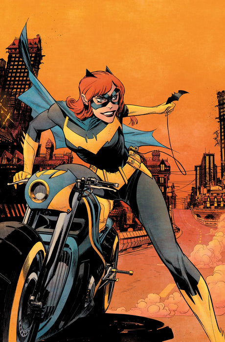 Cover of Batgirl Vol. 5 featuring Batgirl in action against the villain Grotesque amidst Gotham's crime-filled backdrop.