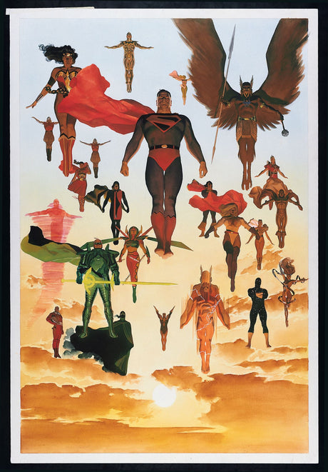 Graphic novel "Kingdom Come (DC Black Label Edition)" featuring stunning art by Alex Ross and narrative by Mark Waid.