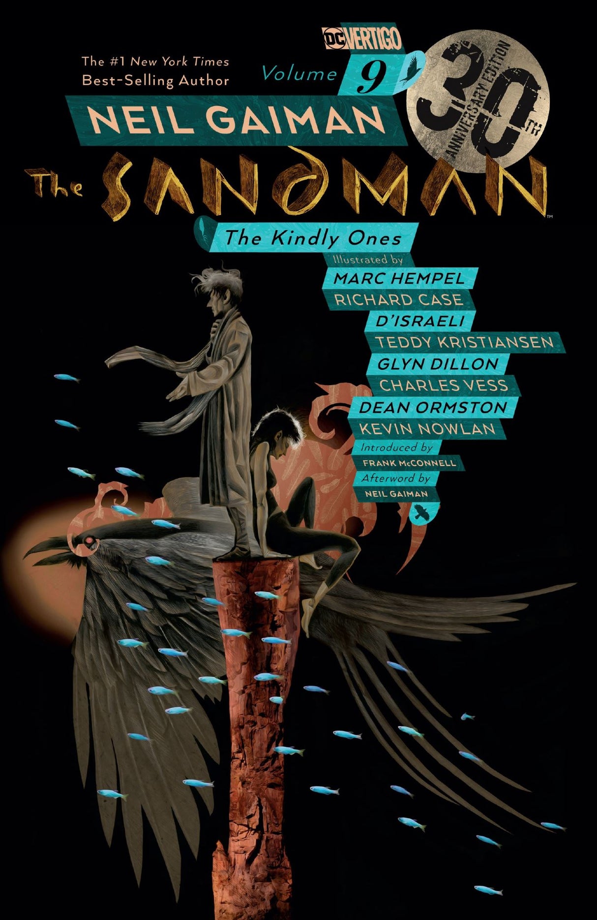 30th Anniversary Edition of Sandman Vol. 9, featuring new cover art and collecting issues #57-69 in a 352-page graphic novel.