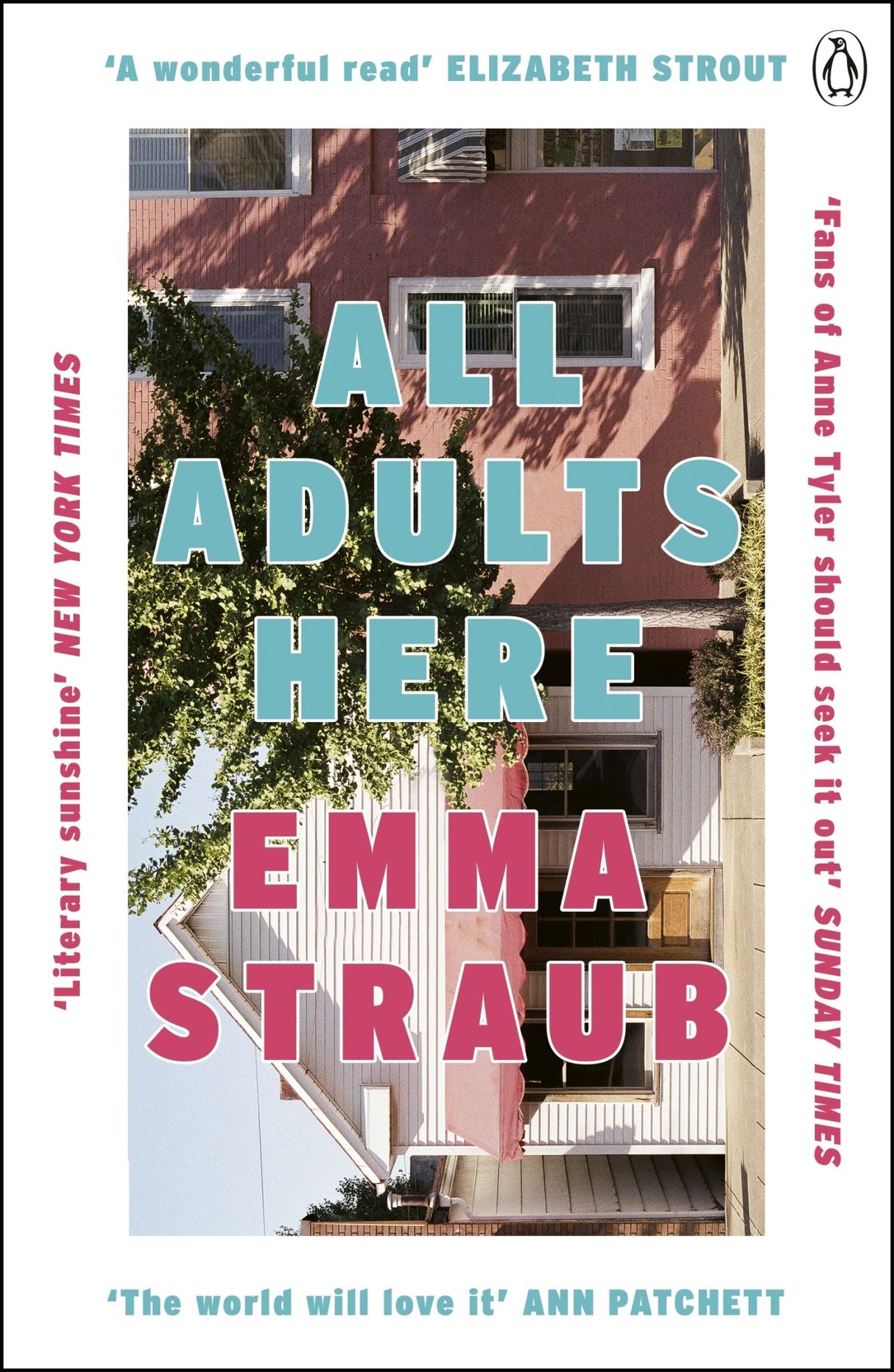 Cover of "All Adults Here," a novel exploring family dynamics and personal growth through Astrid Strick's children's struggles.