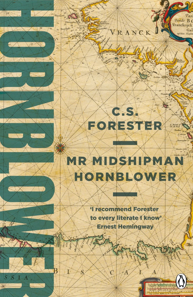 Cover of "Mr. Midshipman Hornblower," depicting young Horatio Hornblower on a naval adventure during the Napoleonic Wars.